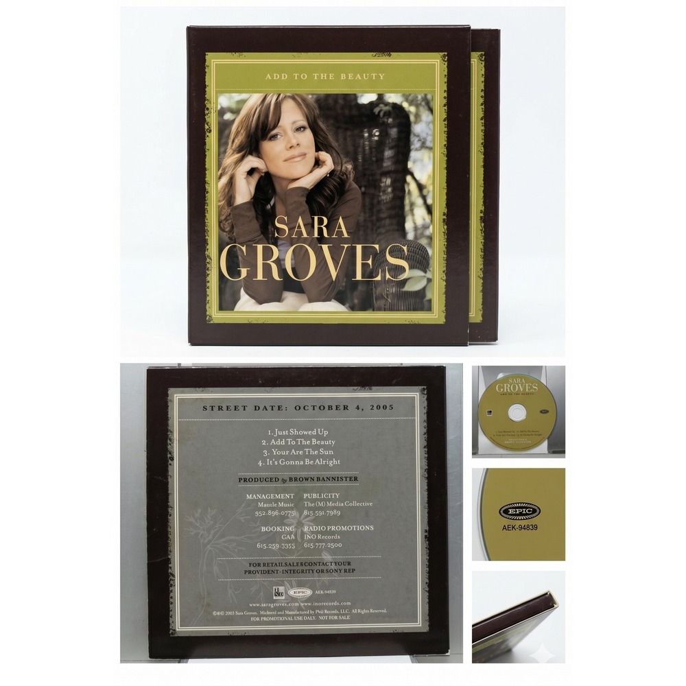 Sara Groves‎ Add To The Beauty CD 2005 Promo Sampler Vintage CCM Indie Folk Rare